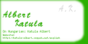 albert katula business card
